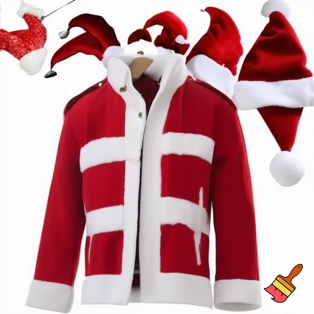 A wizard jacket Christmas jacket Santa Claus wizard Christmas shoes a wizard Santa Claus hat a wizard hat