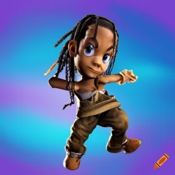 Super smash bros character render of travis scott
