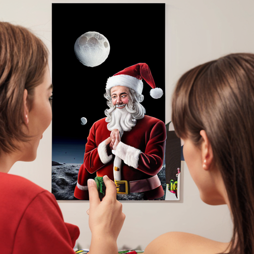 Star and the moon christmas cartoon