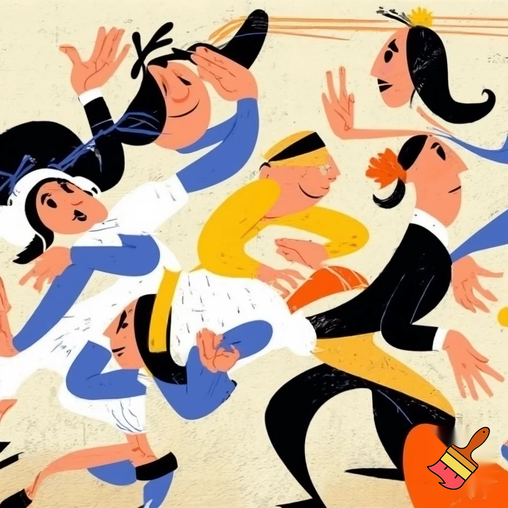 Humans in the style of Cartoon 20s