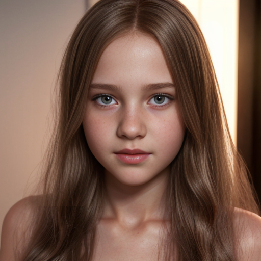 finnish teen girl at night dress, very beautiful and eager, long brunette hair, on the bedroom, brown eyes, close up
