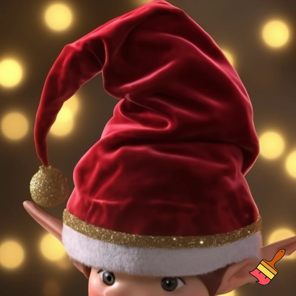 Elf Santa Claus hat velvet