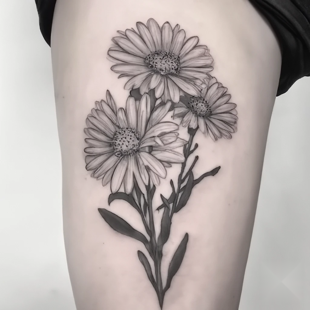 september birth flower tattoo