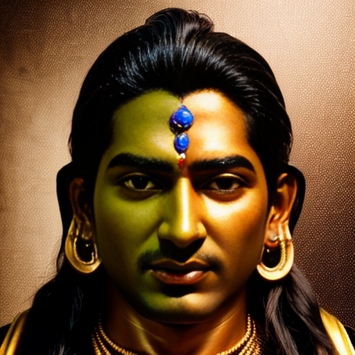 Generate a image of lord shiva with blue-throated Lord