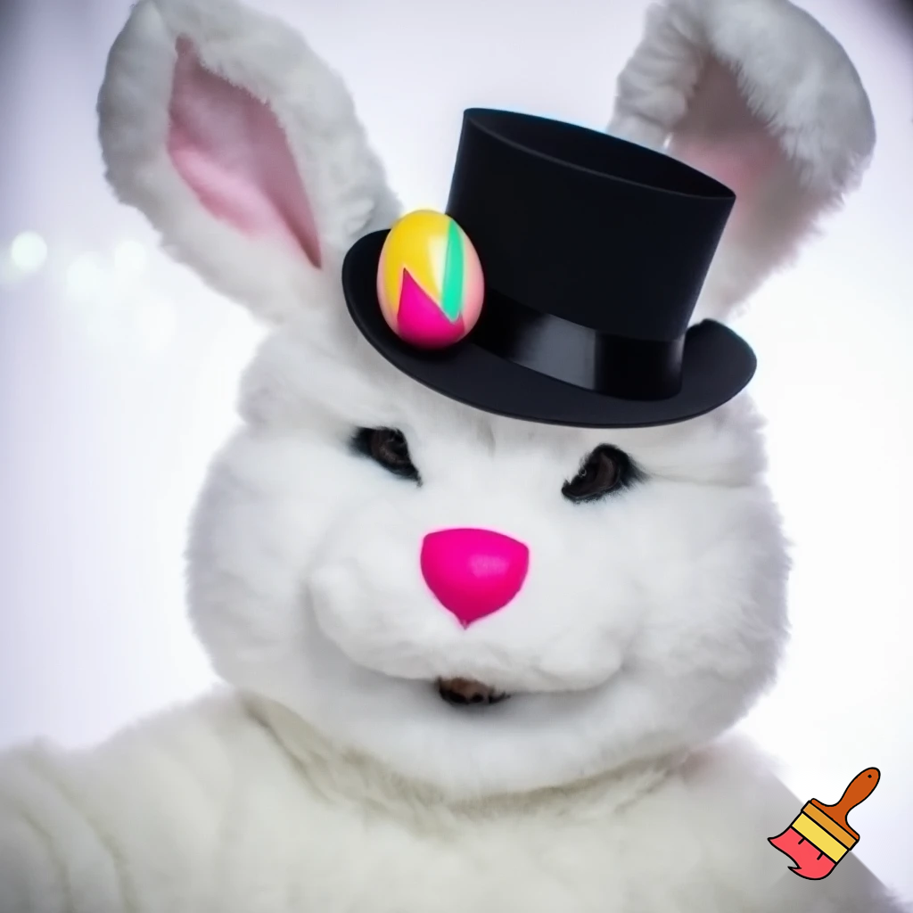 Mascot costume, Easter bunny top hat special top hat