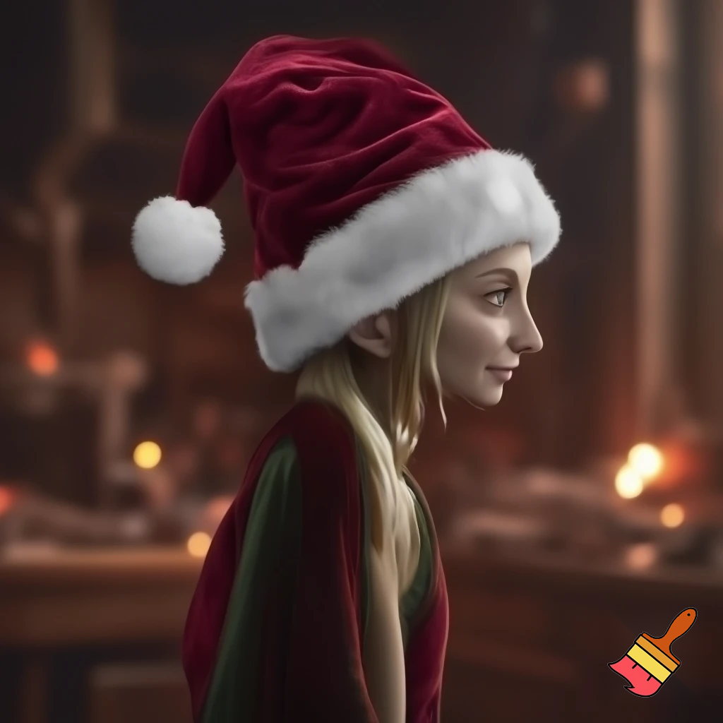 Elf Santa Claus hat velvet