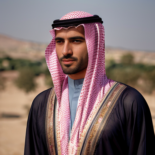 a man with an arabic cloth
