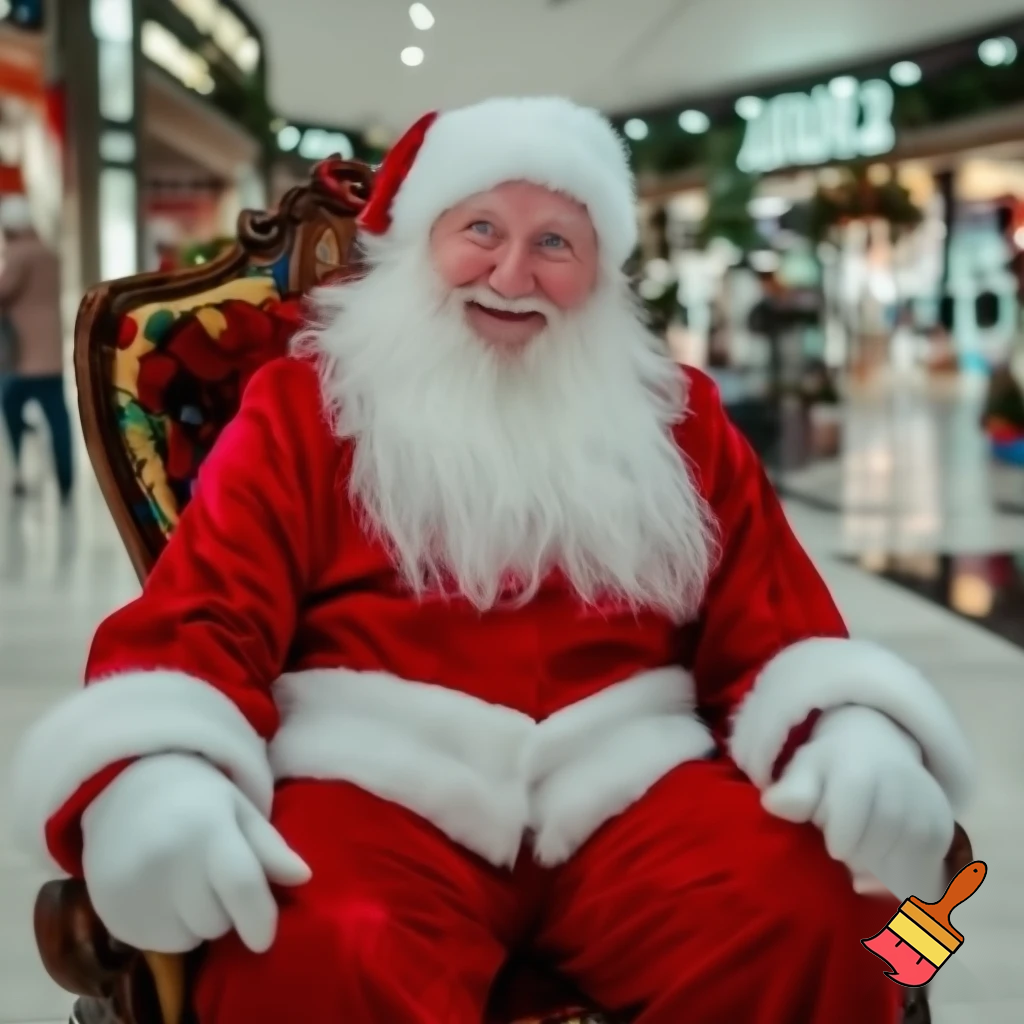 Santa Claus shopping mall Santa Claus chair at the shopping centre