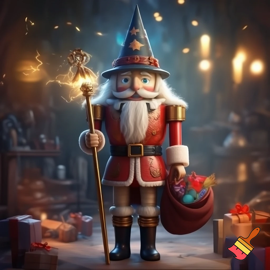 A wizard Nutcracker Santa Claus Nutcracker