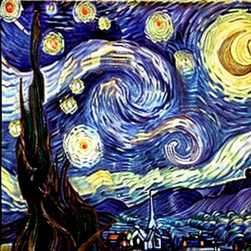 Can you draw me a starry night with a phoenix and fox?