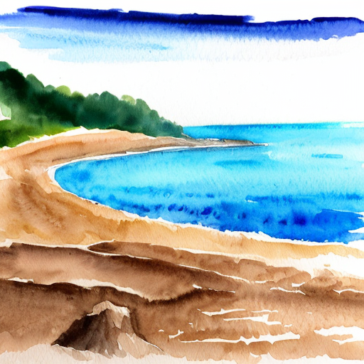 Pour un élève de seconde en TP de SVT, propose une illustration d’un paysage de bordure de mer, il y a 250 millions d’années, sans éléments
modernes ni humains. J’attends que l’image soit réaliste et scientifiquement cohérente