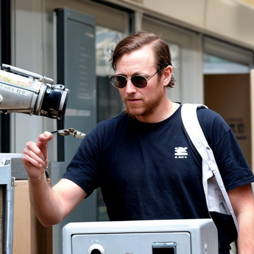 -a famous person doing a normal job.

