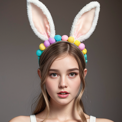 Top hats, Easter bun ears headband with bunny ears multicolour