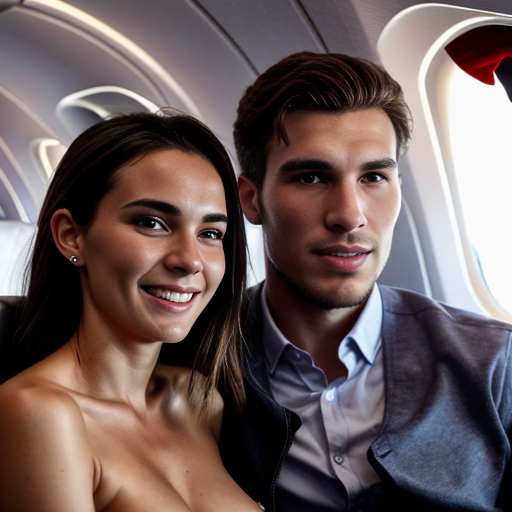 Goretzka showing body and Vanessa showing body at the plane