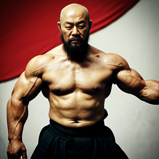 asian_bald__sifu__shaolin__old_bonze__long_white_beard_pigtail__chinese_warrior__bodybuilder__kung_fu_legend__staff__closed_eyes