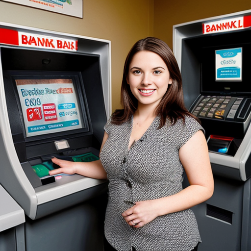 a bank teller and an atm 