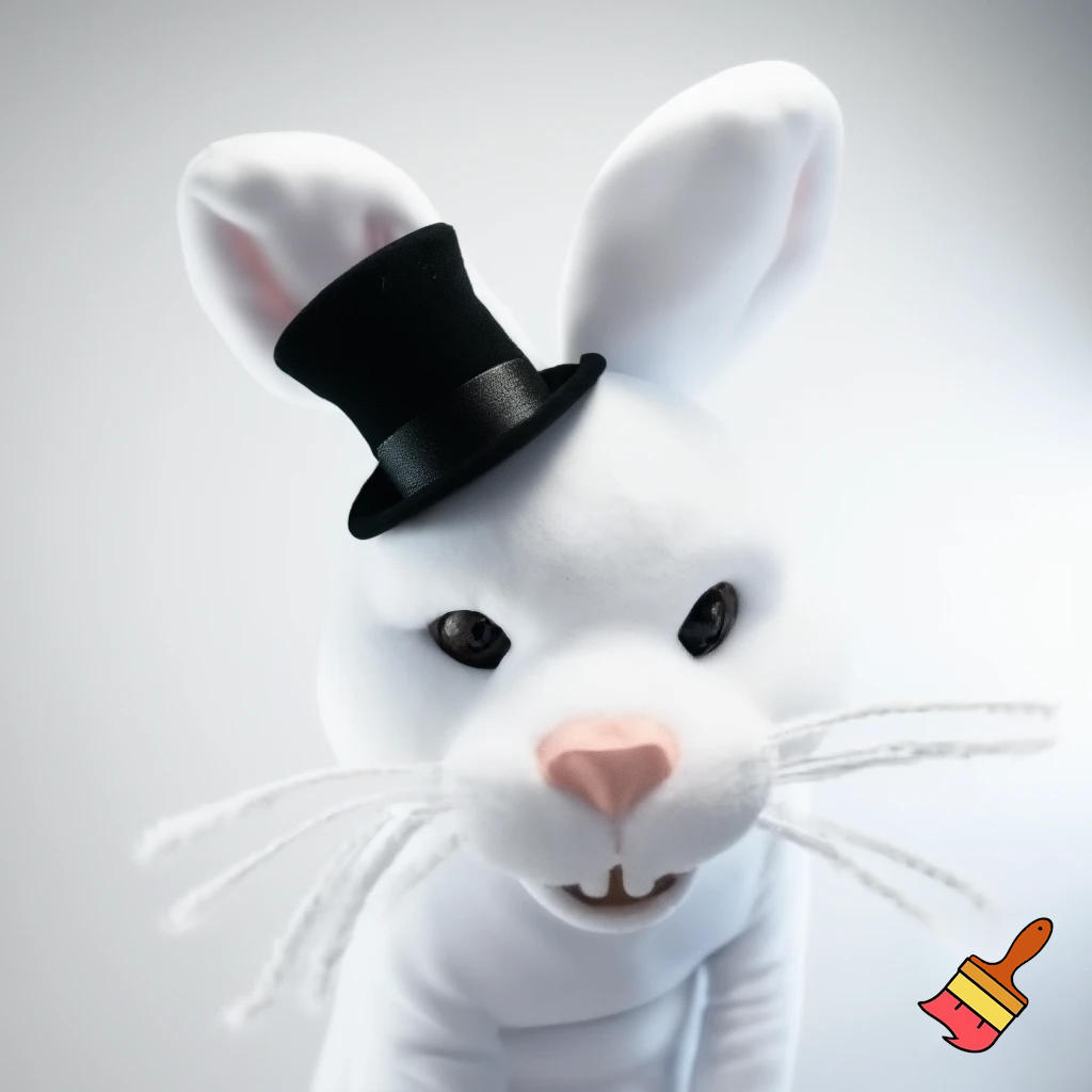 Easter bunny mascot costume top hat, whiskers magic