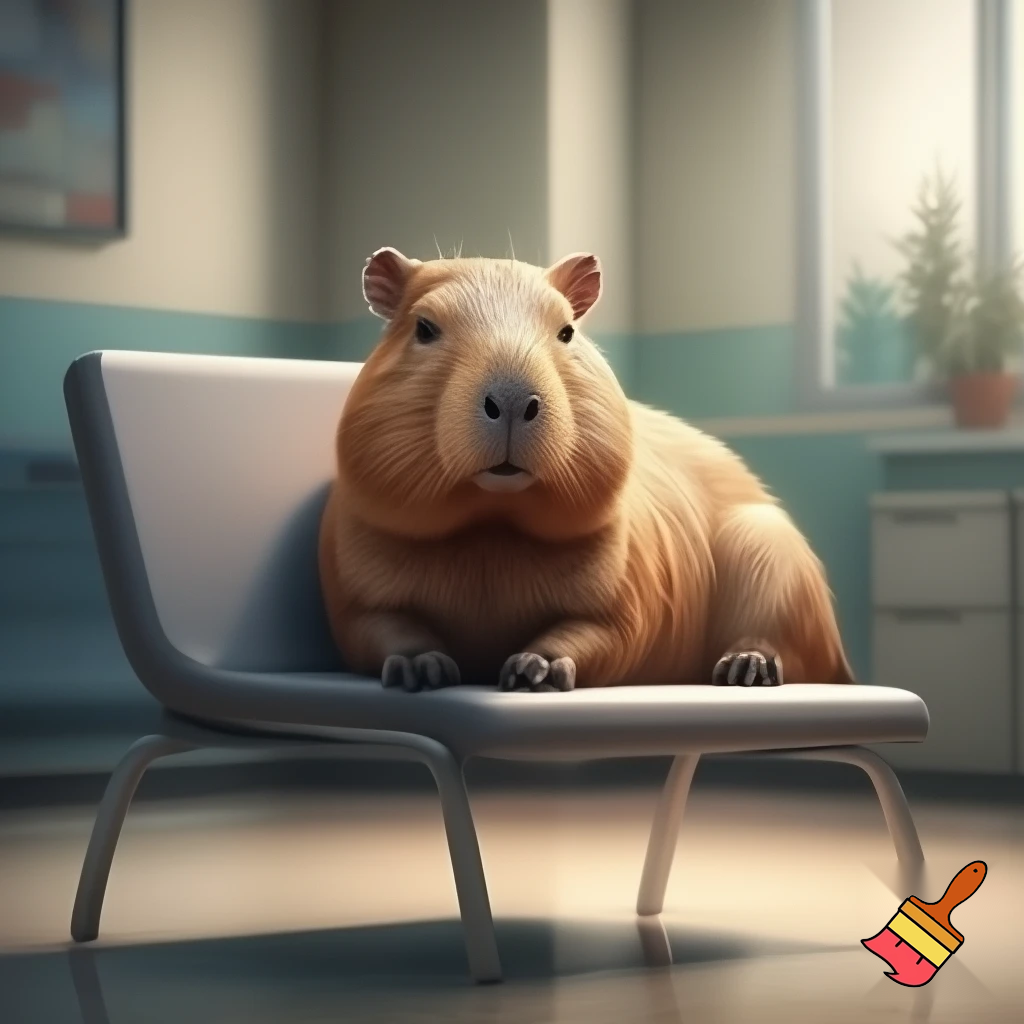 capybara at the hospital
