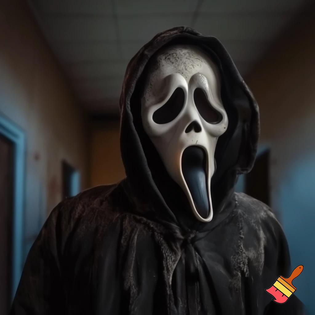 A horror mask for a new film similar to Ghostface from Scream
