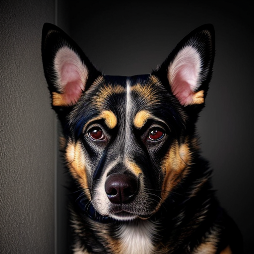 an old picture of a skinwalker dog staring at you half wisible in the dark in a creepy way

