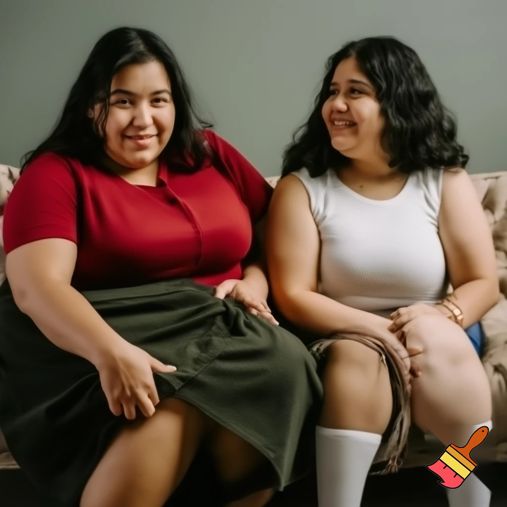 My fat Latina sister parts her legs on the couch and lets me look up her skirt. She laughs as I stroke my willy to her. She can see how hard my little prick is getting for my own sister's cooch.