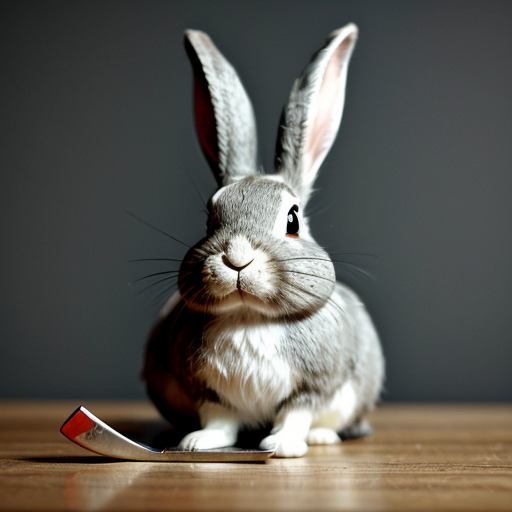 rabbit, red eyes, knife