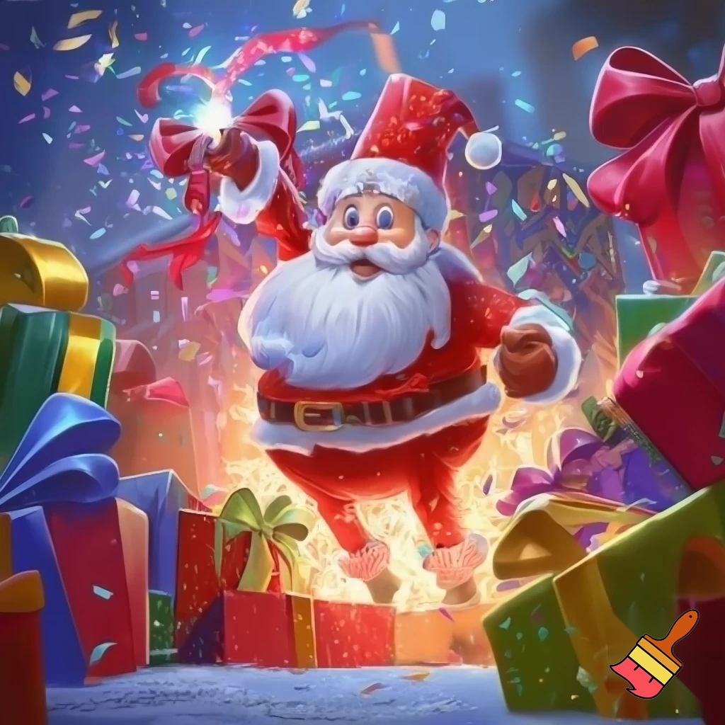 Big huge presents big huge presents for Boxing Day big shoot Santa Claus is in the Magic box Santa Claus
