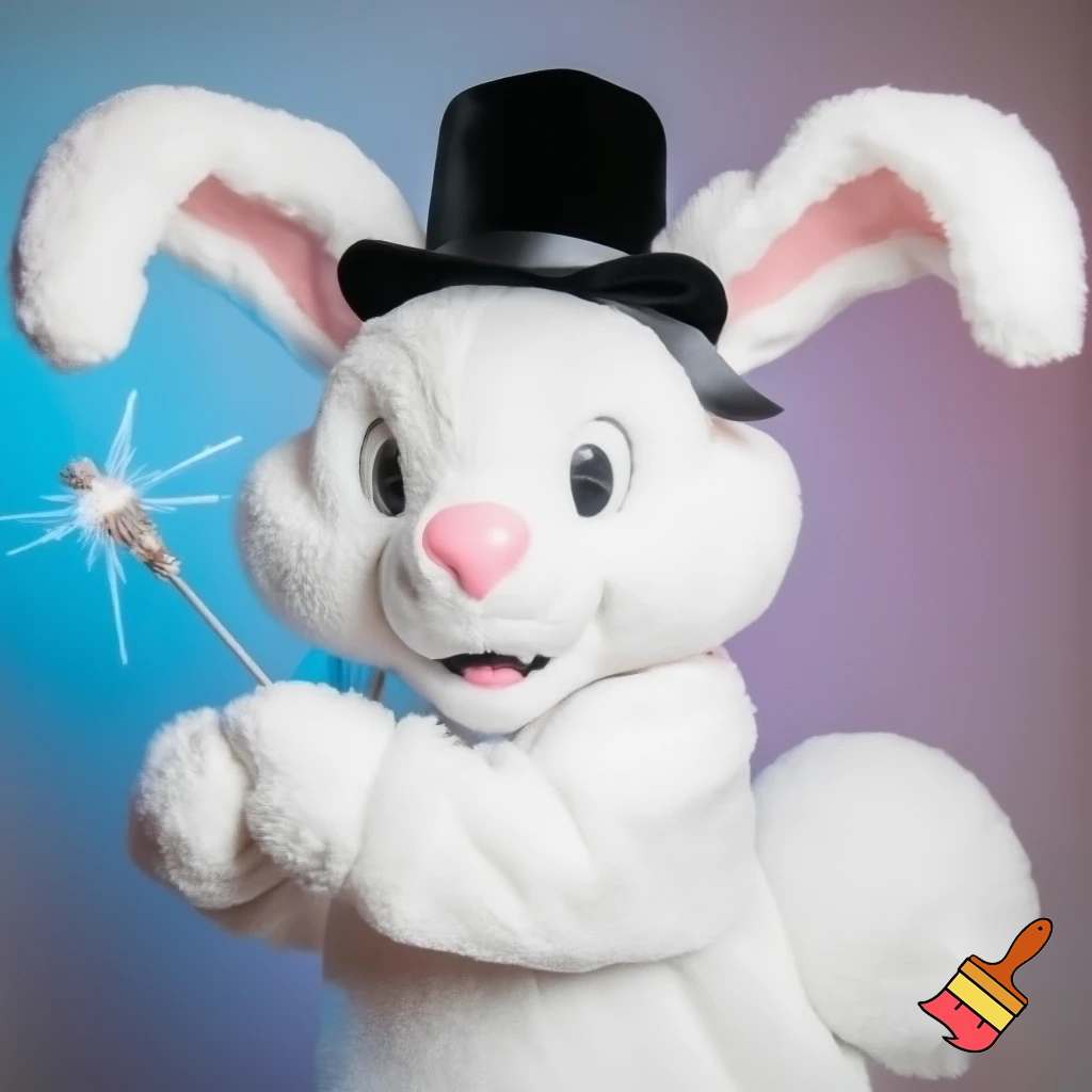 Easter bunny mascot costume top hat magic toy special top hat