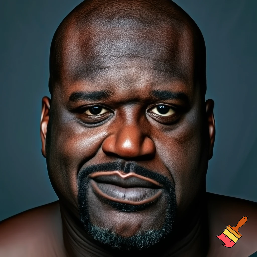 shaquille Oneal with charlie  kirks  face

