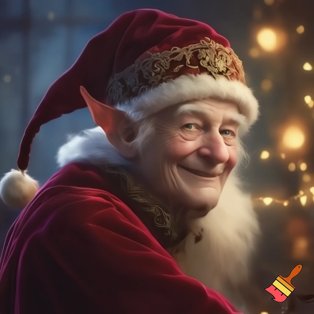 Elf Santa Claus hat velvet