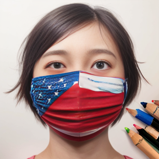 Draw a bfdi style red,white,blue flag asset no face no libs 