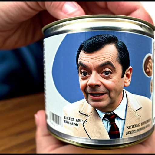mr bean eat a can of beans
