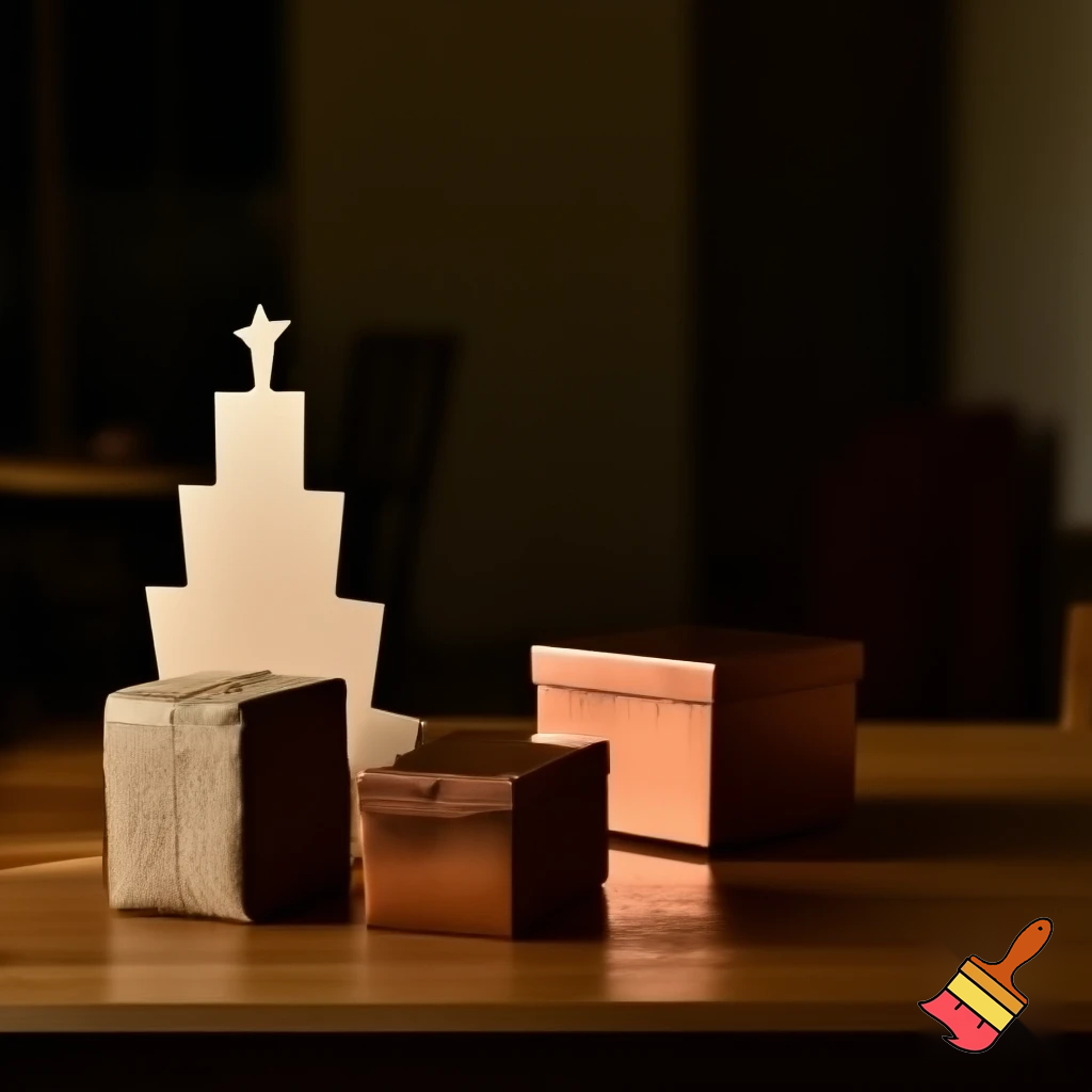 colouring box Christmas tree box copper box colouring