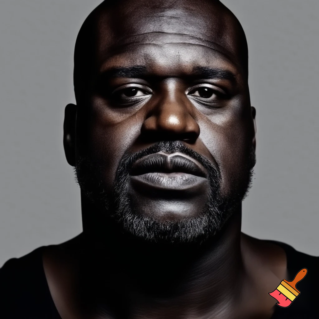 shaquille Oneal with charlie  kirks  face
