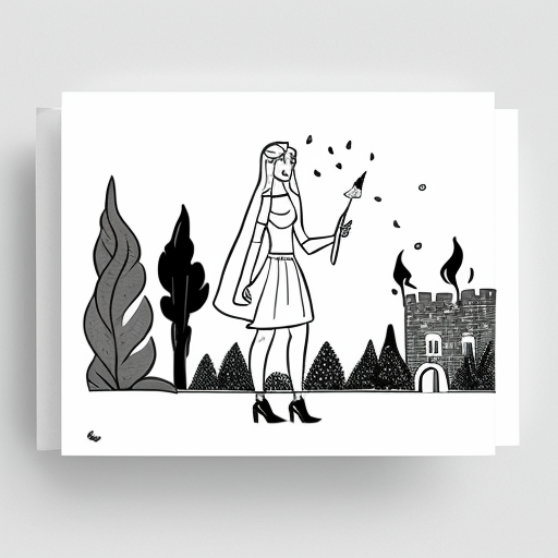 young, tall, white-haired woman in armor stands in front of a burning castle into which meteorites are falling.
