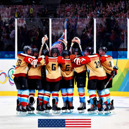 A poster of the USA celebrating that they won the hockey final gold medal game against Canada in the Winter Olympics Milano Courtina 2026