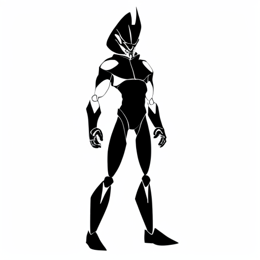 humanoid, bad quality, JoJo stand, anime style, there may be different colors, single-color background, pose