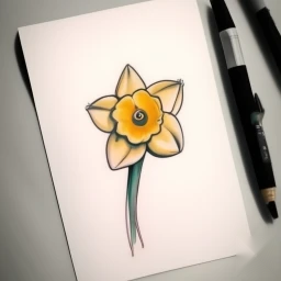 march birth flower tattoo