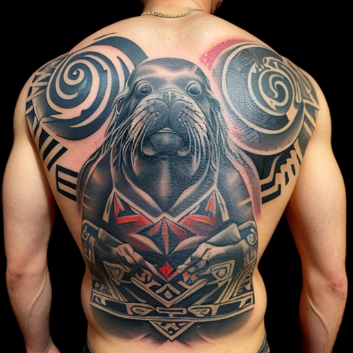Warlock walrus with tribal tattoos 