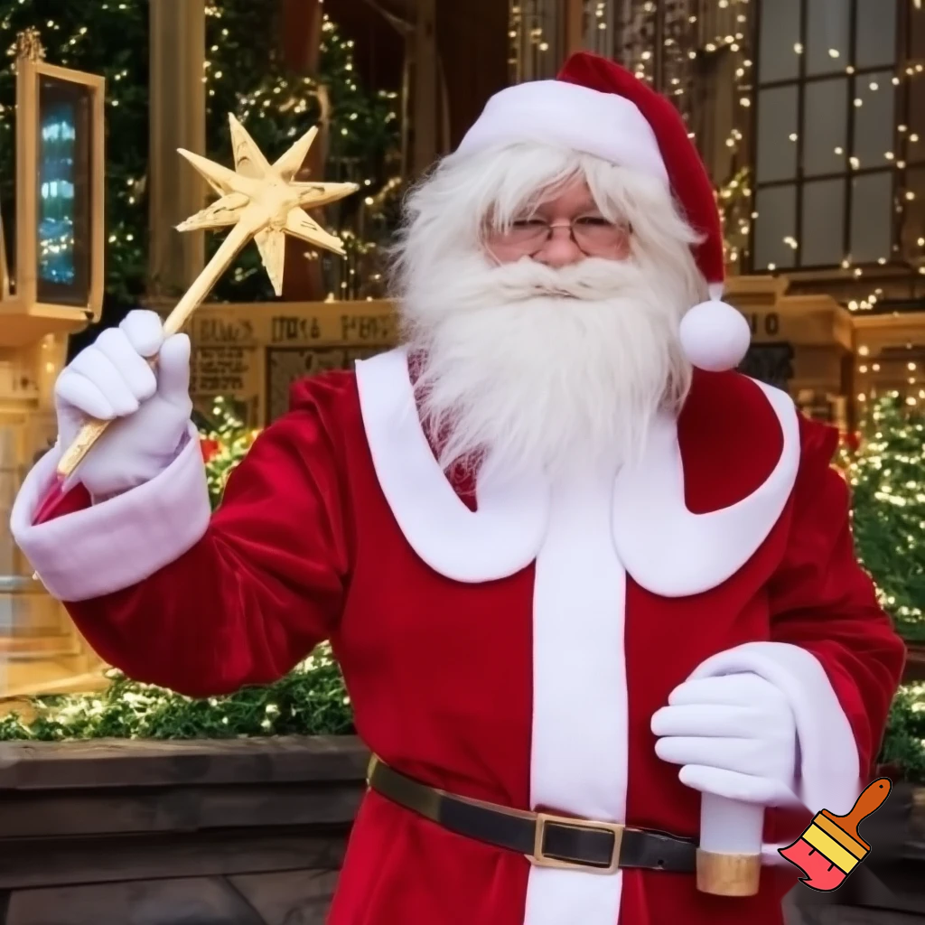 Santa Claus Pennwell Disney🇫🇷 wizard Santa Claus Santa Claus real person Disneyland Paris Santa Claus in Paris the wizard💫🏰 a wizard hat Magic Star wand Santa Claus hat wizard Santa Claus hat