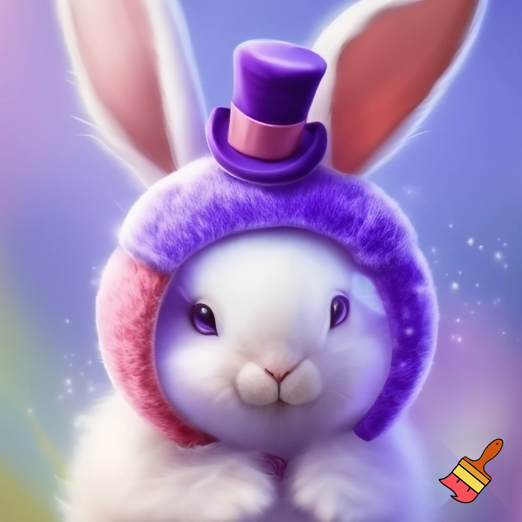 Easter bunny headband velvet Easter bunny, bunny ears, purple and white bunny headband purple and pink top hat
