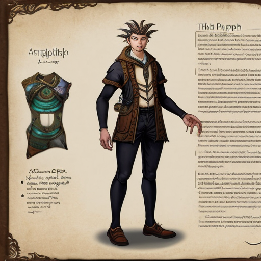 teenager lyrebird anthropomorph ttrpg instrument
