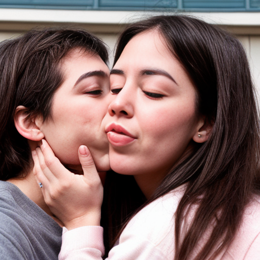 quero gerar uma foto minha com a alerquina se beijando 