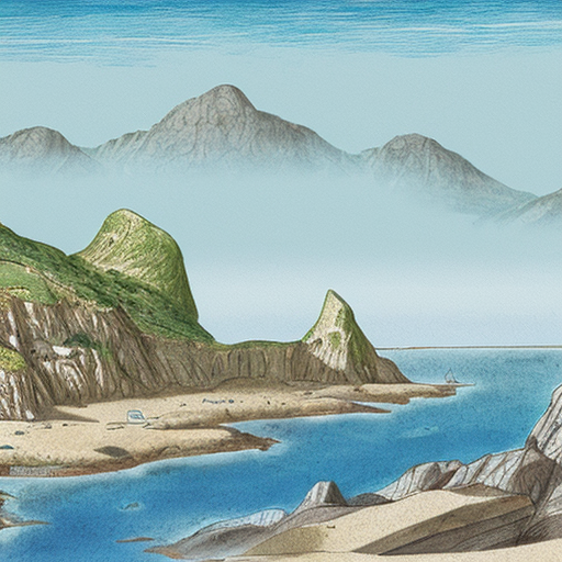 Pour un élève de seconde en TP de SVT, propose une illustration d’un paysage côtier, il y a 250 millions d’années, sans éléments
modernes ni humains. J’attends que l’image soit réaliste et scientifiquement cohérente