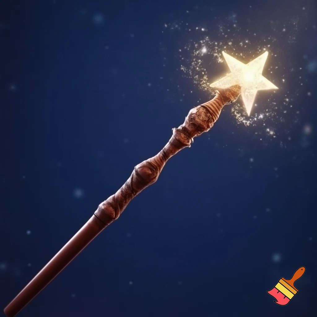 Magic ones magic wand with a star