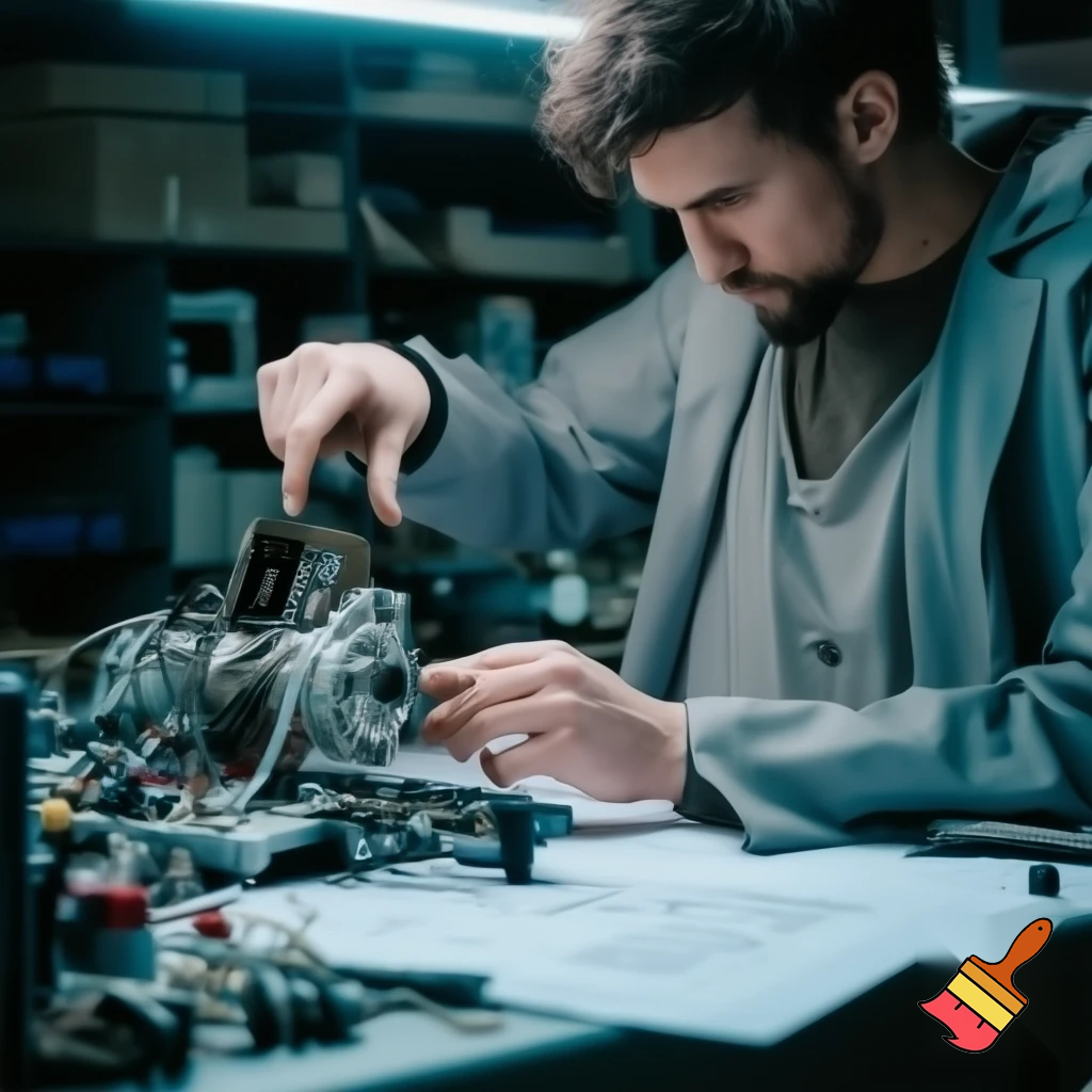 mechanical designer at work