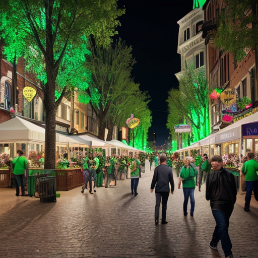 st patrick's day town square and street