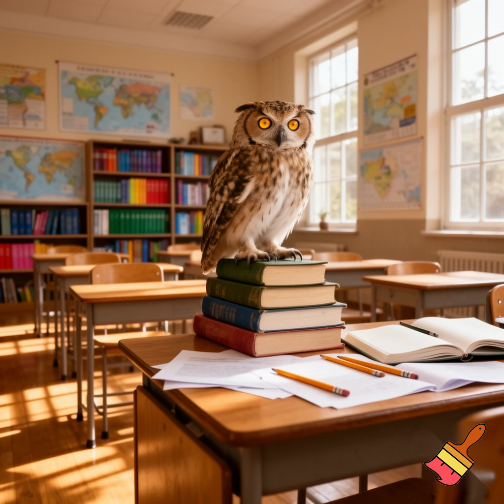 owl in school
