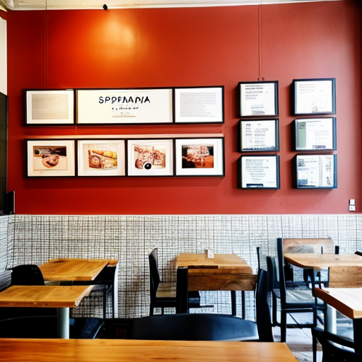 wall of a spanish cafe