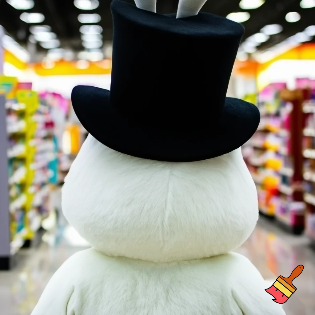 Easter bunny mascot top hat at the shopping centre mascot costume Darrell Lea magic room